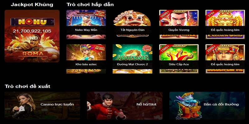 Khám phá kho game đặc sắc tại website NOHU56 trực tuyến